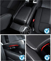 Honda Civic (2016–21) Carbon Fiber Armrest Trim Cover Sleek Upgrade